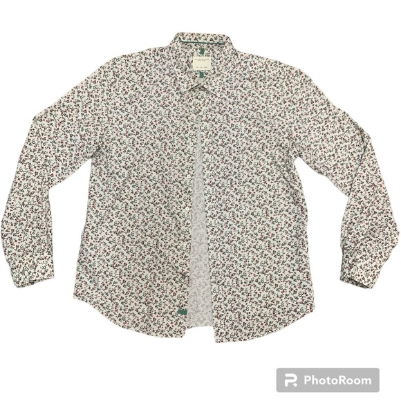 Denim & Flower by Ricky Singh Men's Large Floral Button Up Shirt - Picture 1 of 9